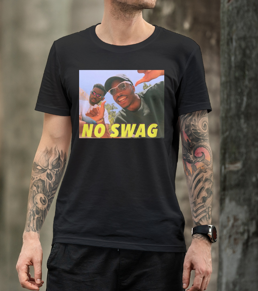 NO SWAG Duo Posing With Sunglasses And Hand Gestures T-Shirt