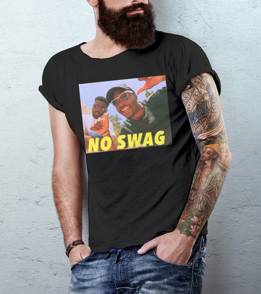 NO SWAG Duo Posing With Sunglasses And Hand Gestures T-Shirt