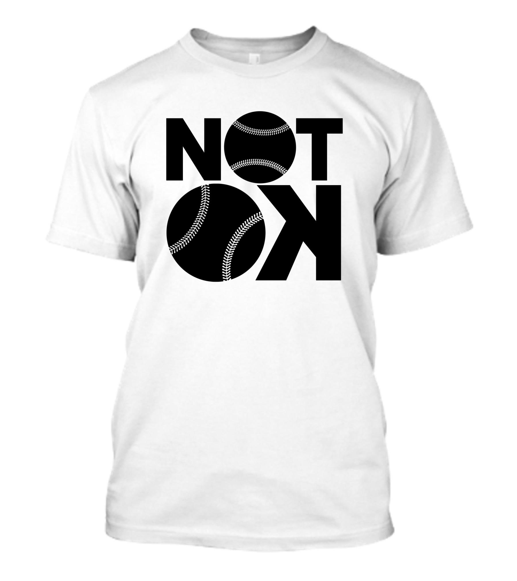 NOT OK Baseball Stitch T-Shirt