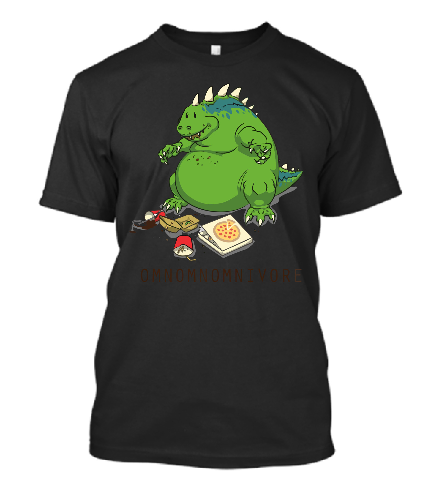 Omnomnomnivore Dinosaur Pizza And Junk Food Feast T-Shirt