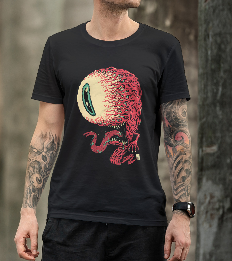Ontheeyes Melting Monstrous Bloodshot Eye Creature T-Shirt