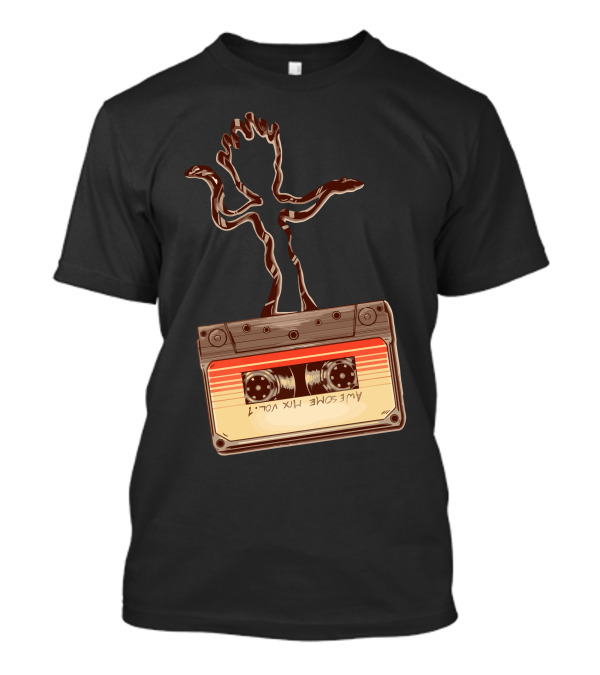 Ooga Chaka Awesome Mix Vol. 1 Dancing Tree Cassette Tape Retro T-Shirt