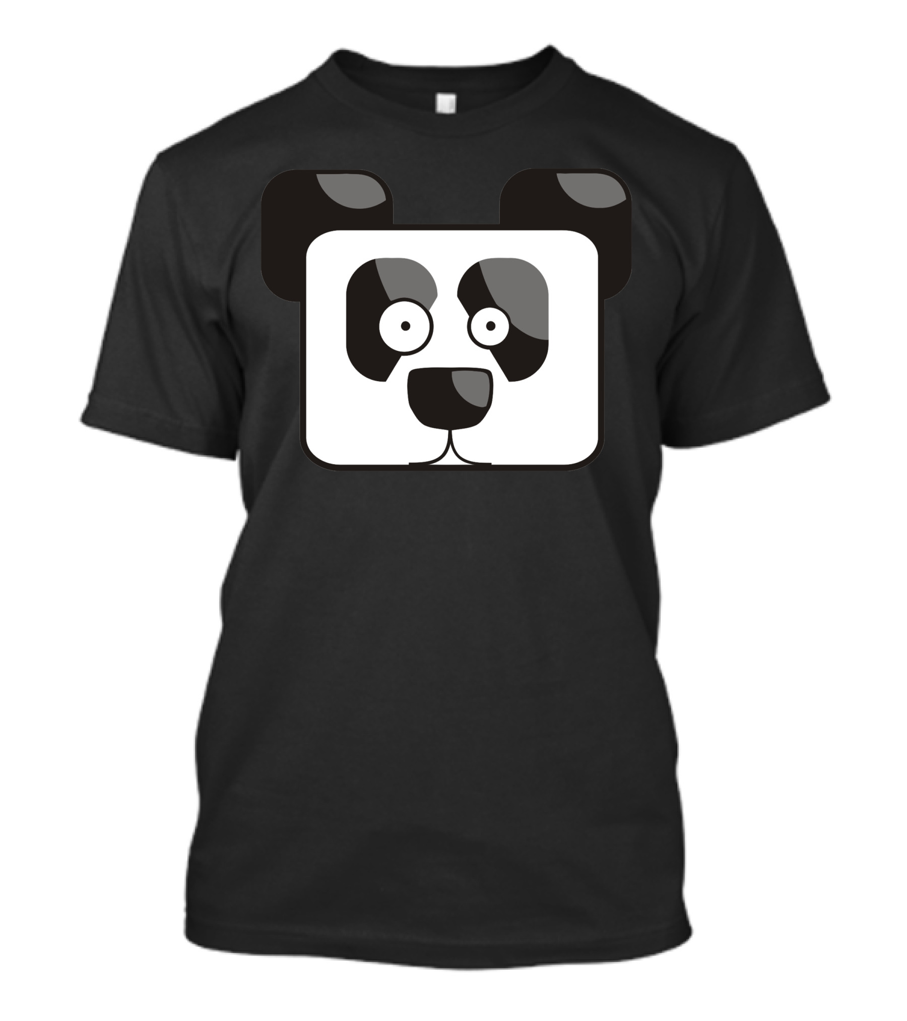 Panda Pixel Square Face Icon T-Shirt