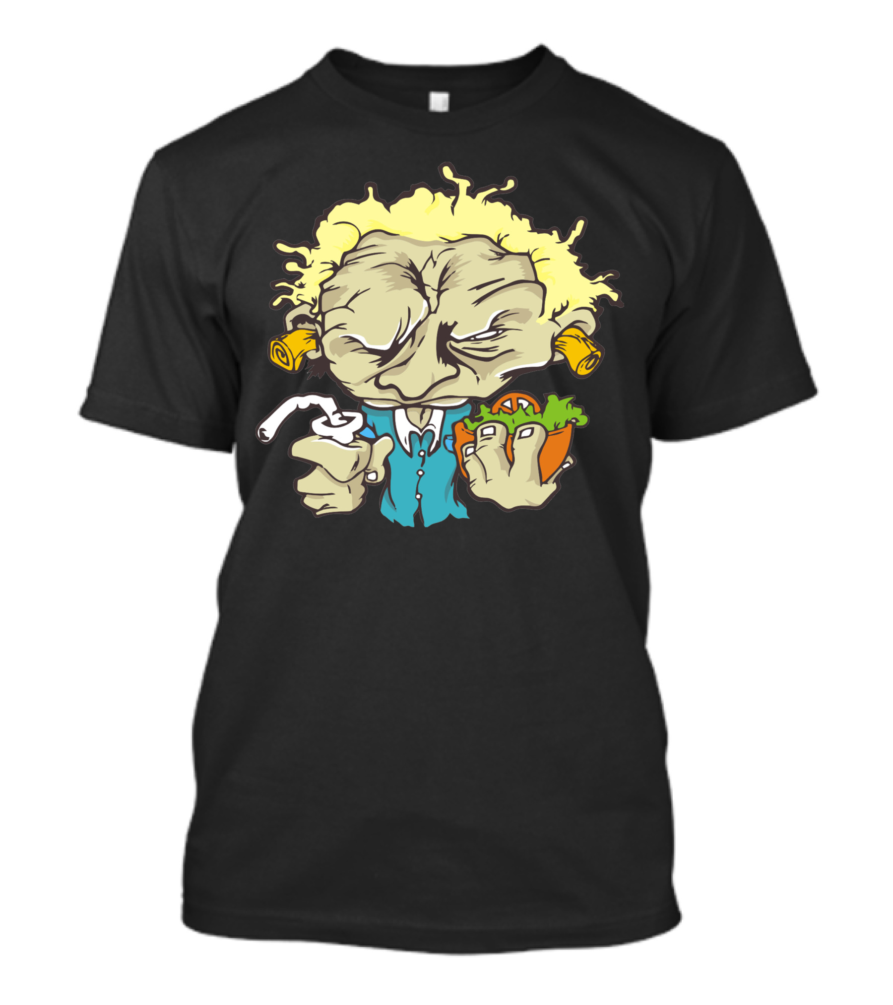Papy Burger Funny Character With Drink And Lettuce Bun T-Shirt