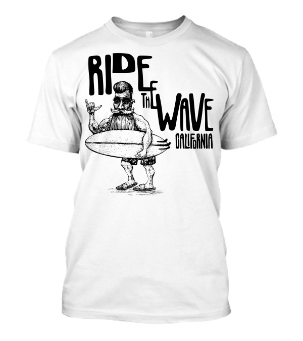 Ride The Wave California Surfer Beach Vibes T-Shirt