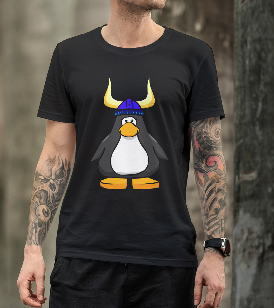 Vikings Penguin Horned Helmet Nordic T-Shirt