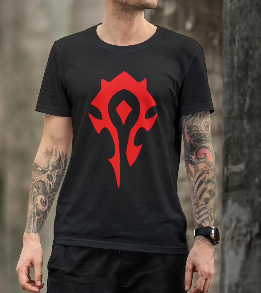 World Of Warcraft Mists Of Pandaria Horde Red Emblem T-Shirt