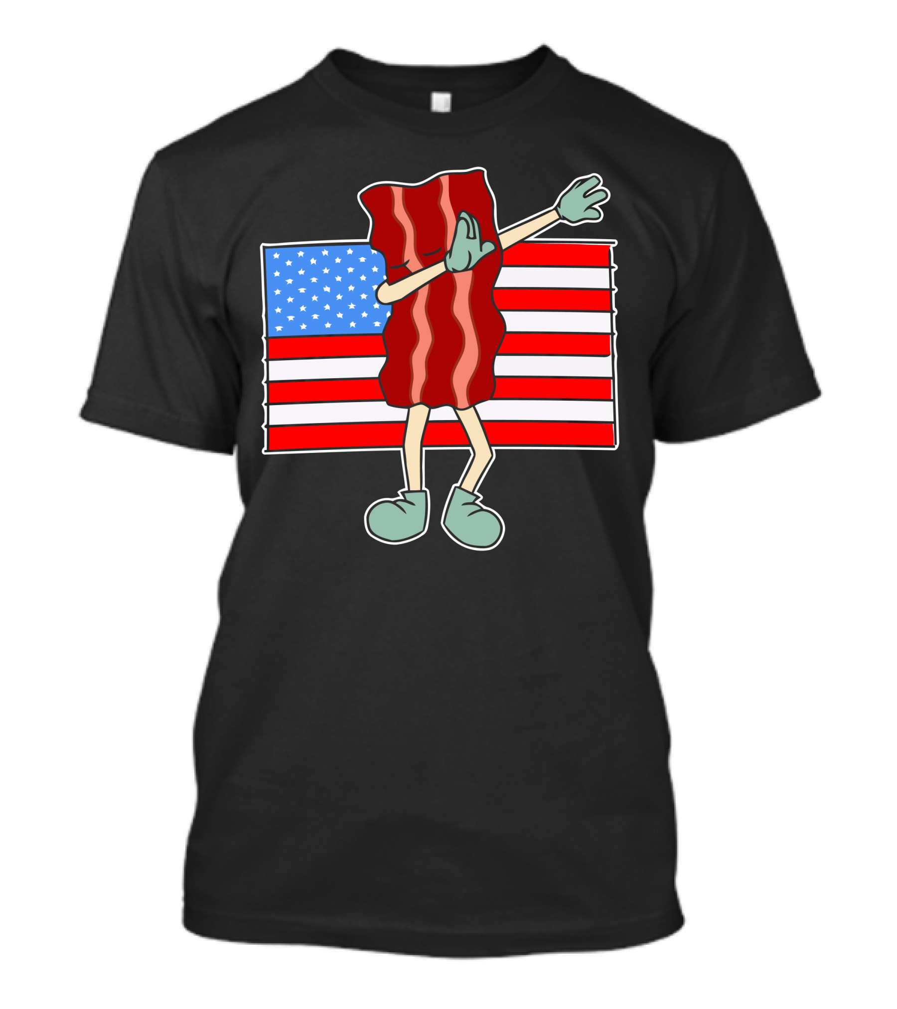 Bacon Dab American Flag T-Shirt