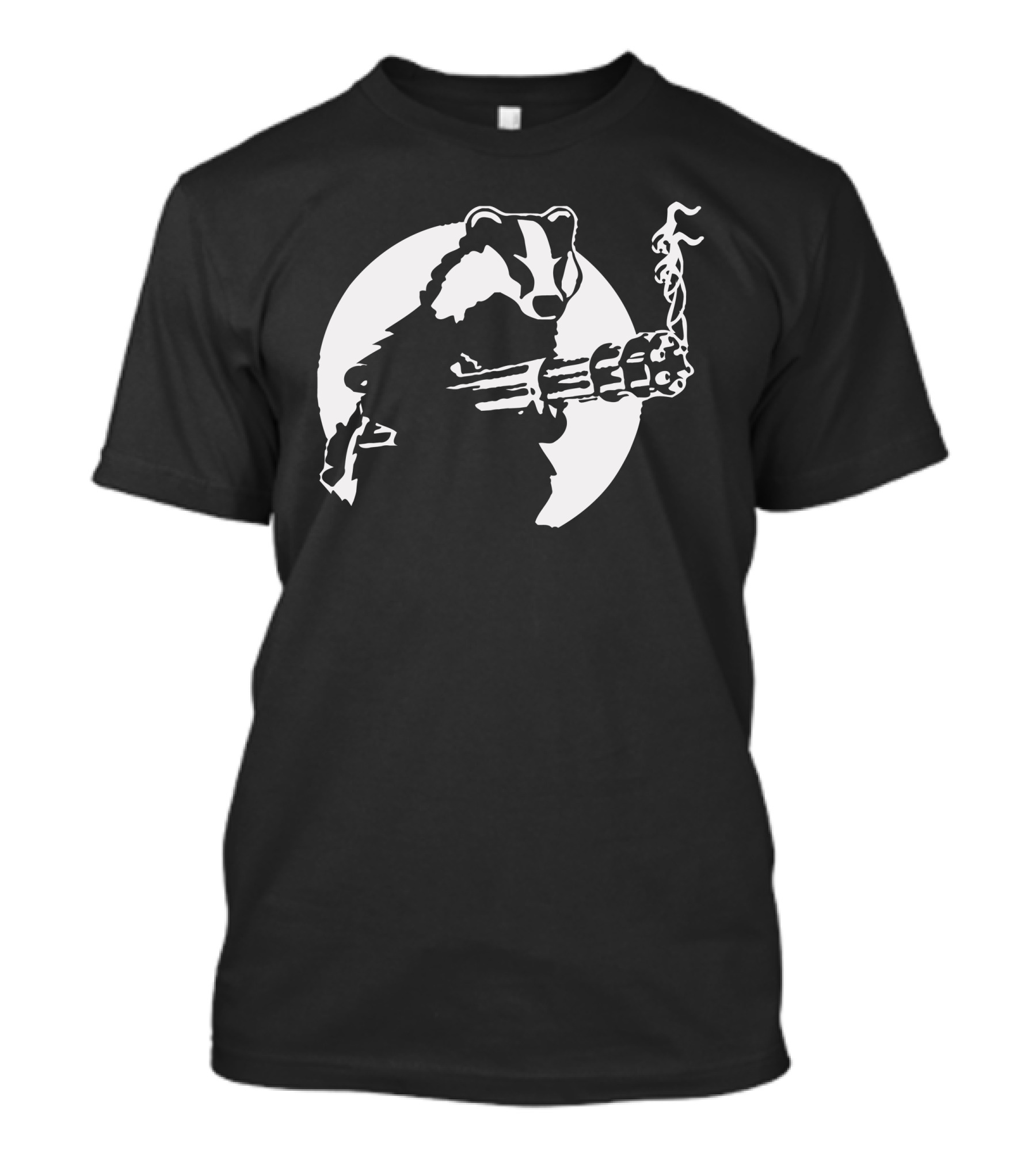 Badger Resistance Smoking Gatling Gun Lunar T-Shirt