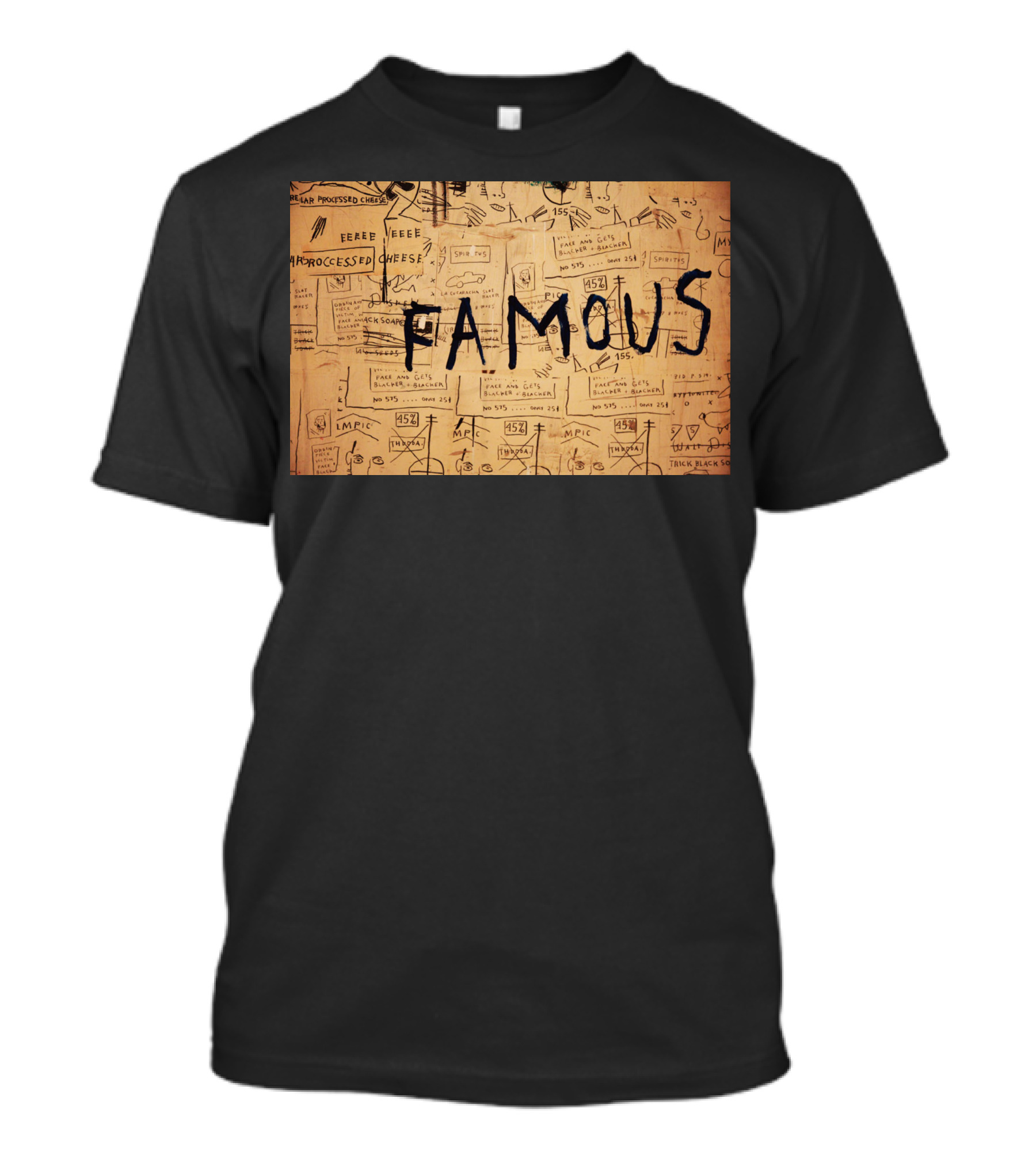 Famous Basquiat Processed Cheese 452 Unique Drawings T-Shirt
