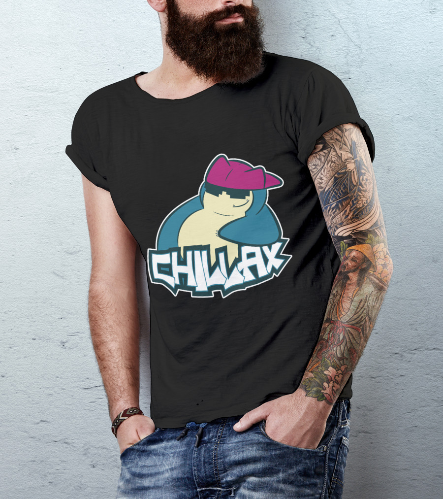 Chillax Snorlax Hip Hop Style With Cap T-Shirt