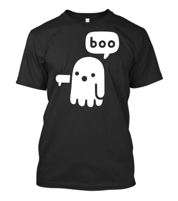 Boo Ghost With Pointing Gesture Of Disapproval T-Shirt