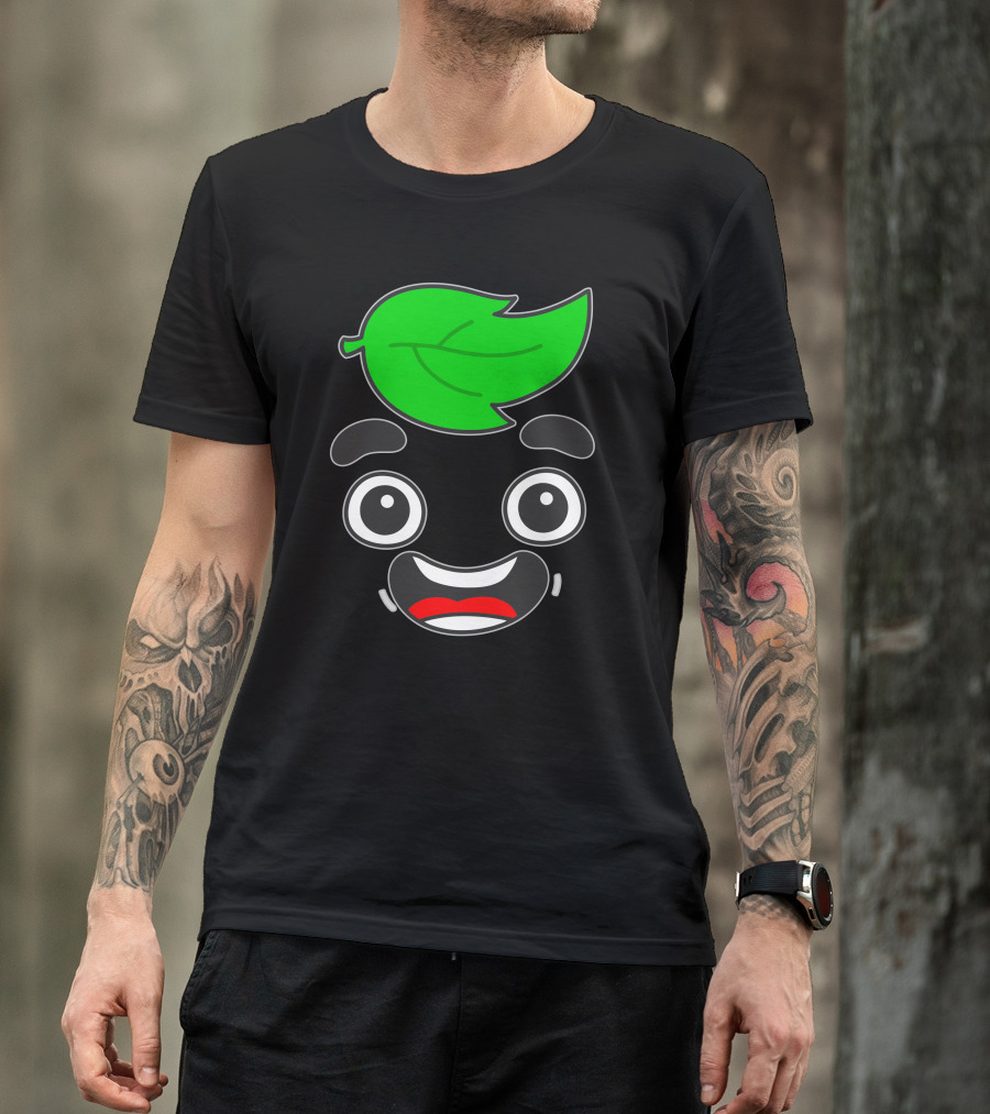 Happy Guavs Face With Leaf Hat T-Shirt