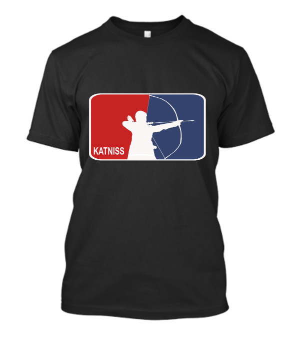 Katniss Archery Red Blue Silhouette NBA T-Shirt