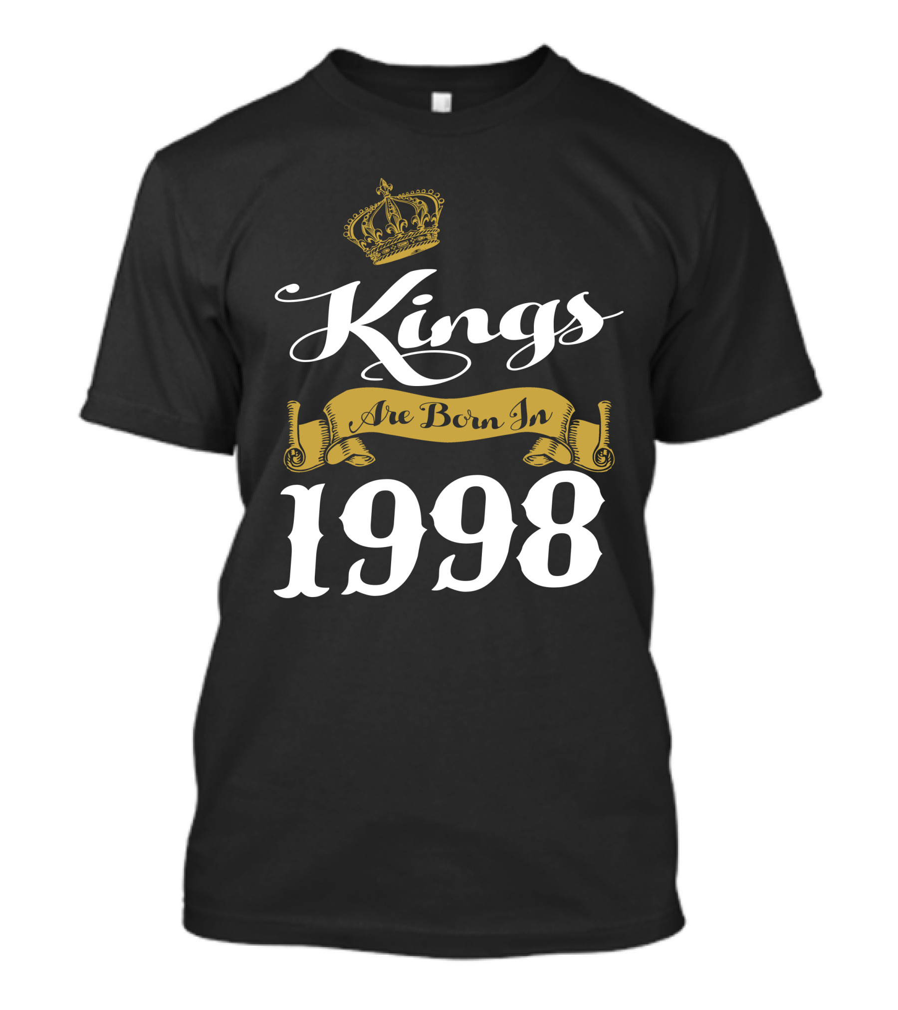 Kings Are Born In 1998 Crown Banner T-Shirt