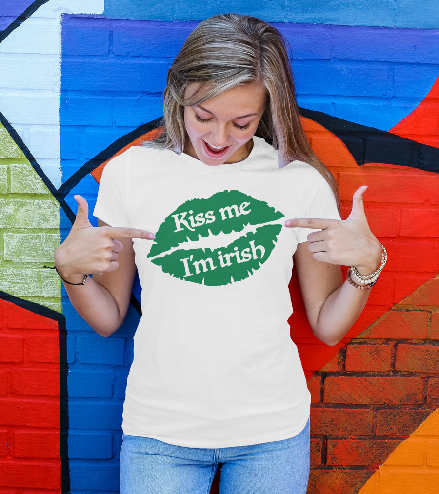 Kiss Me I'm Irish Green Lips St. Patrick's Day T-Shirt
