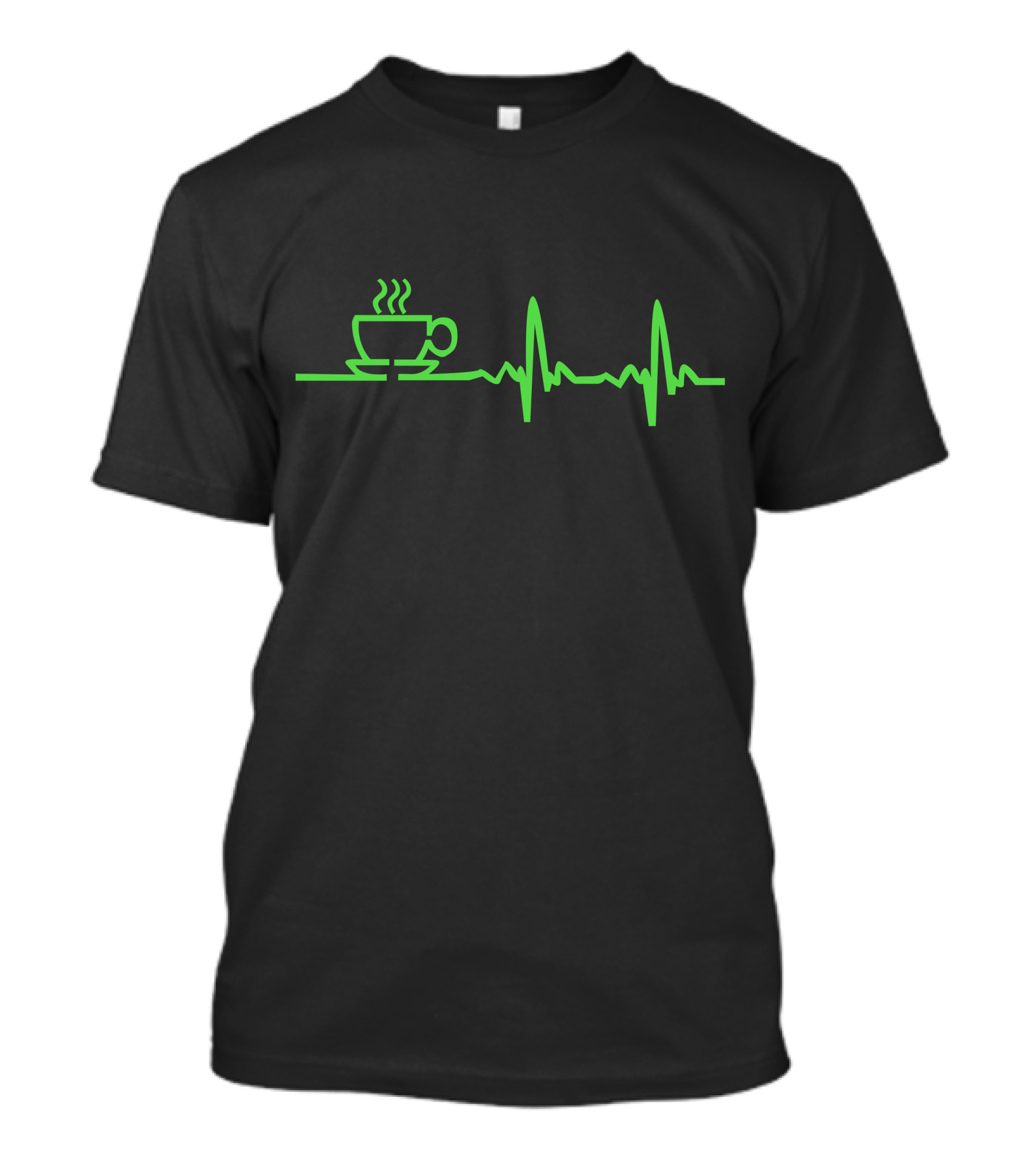 Morning Coffee Heartbeat EKG Drink Lover's Pulse T-Shirt