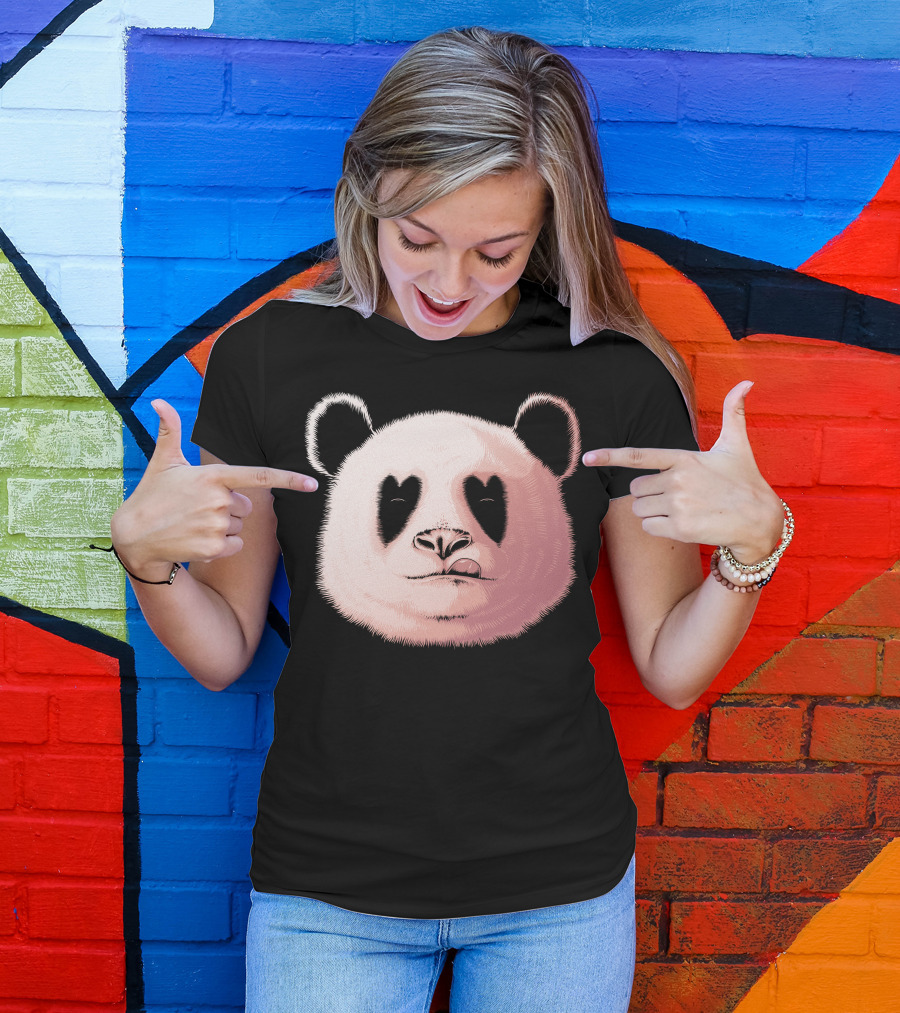 Heart-Eyed Panda In Love T-Shirt