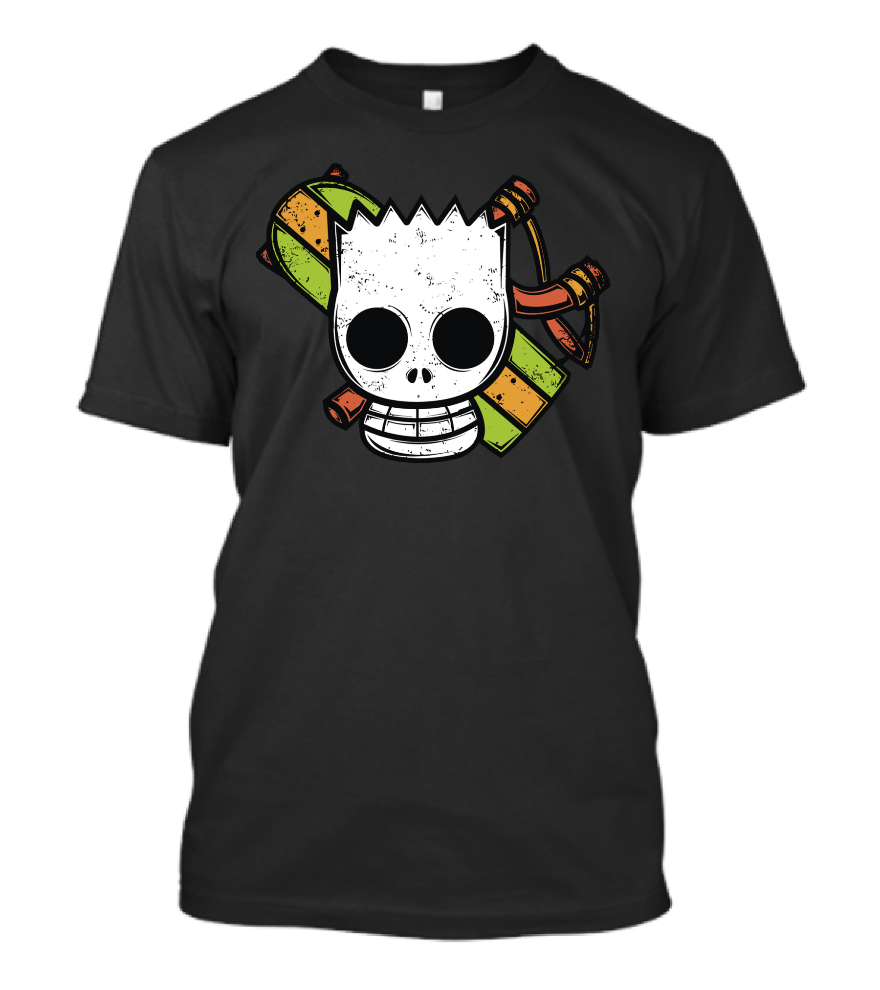 Pirate Boy Skull With Skateboard Crossbones T-Shirt