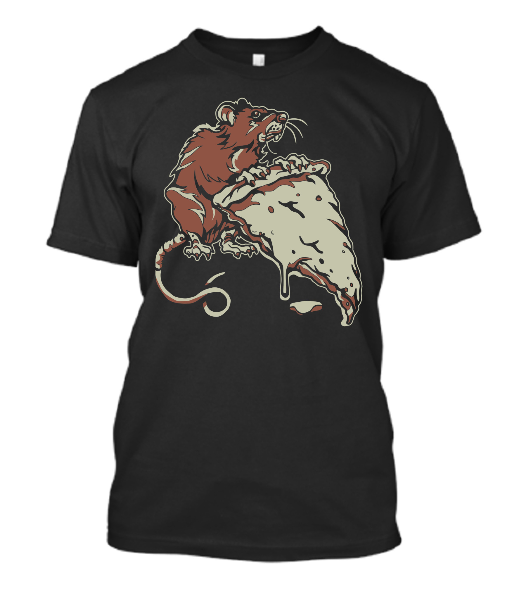 Pizza Rat Eating Cheese Slice T-Shirt
