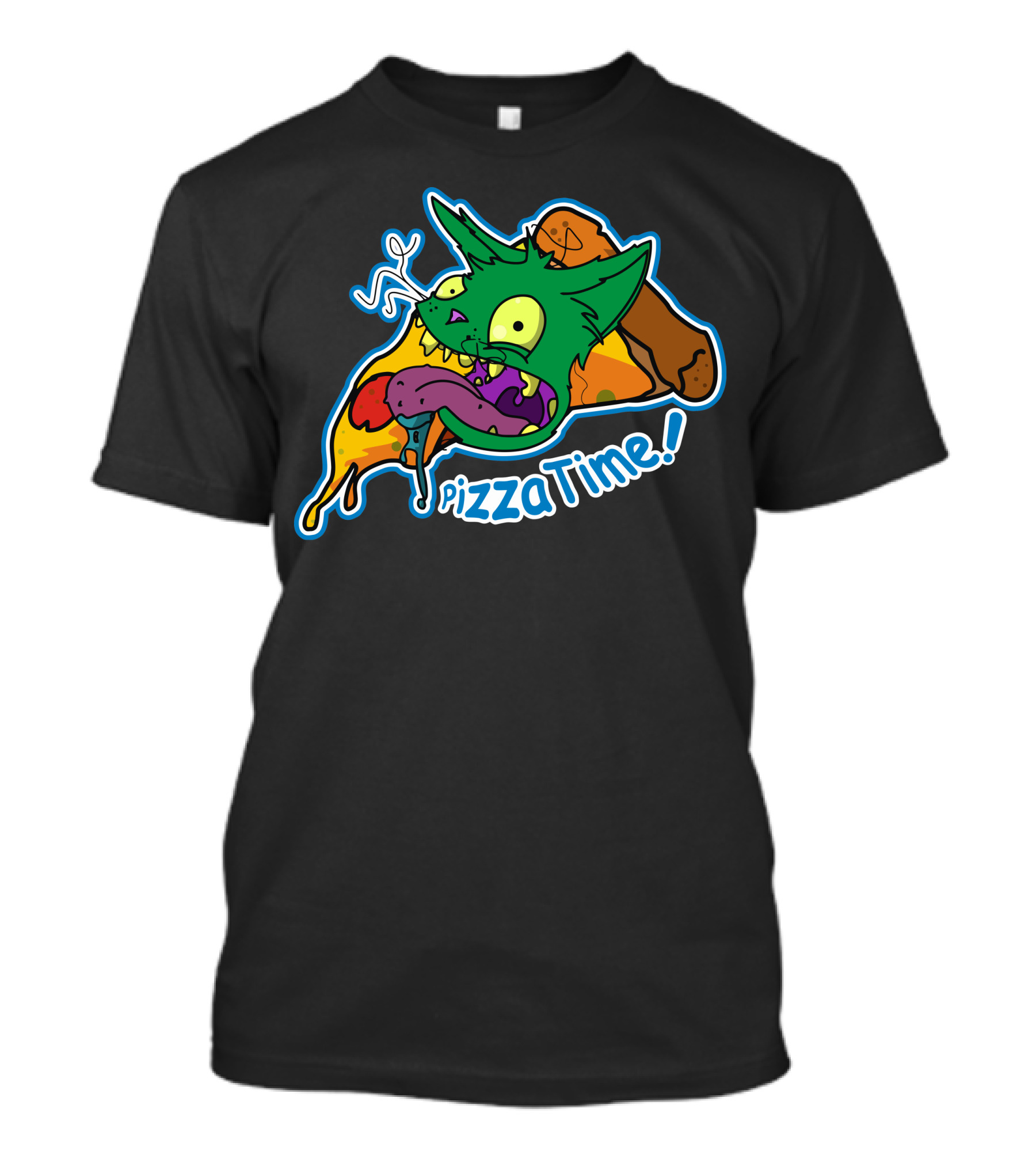 Pizza Time Mutant Zombie Cat Slice T-Shirt