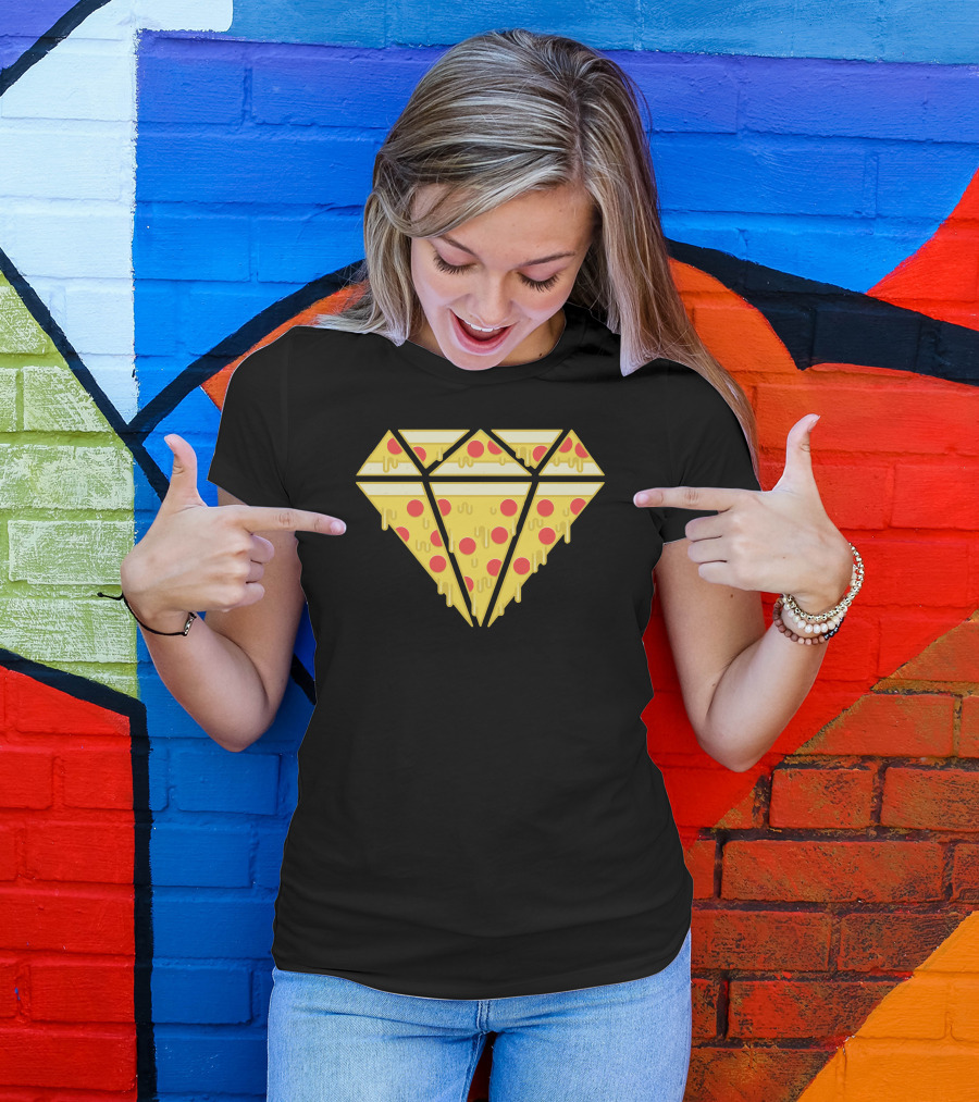 Pizzas Are Forever Diamond Slice Pizza T-Shirt