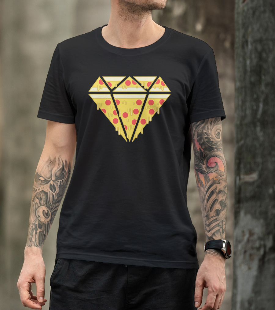 Pizzas Are Forever Diamond Slice Pizza T-Shirt