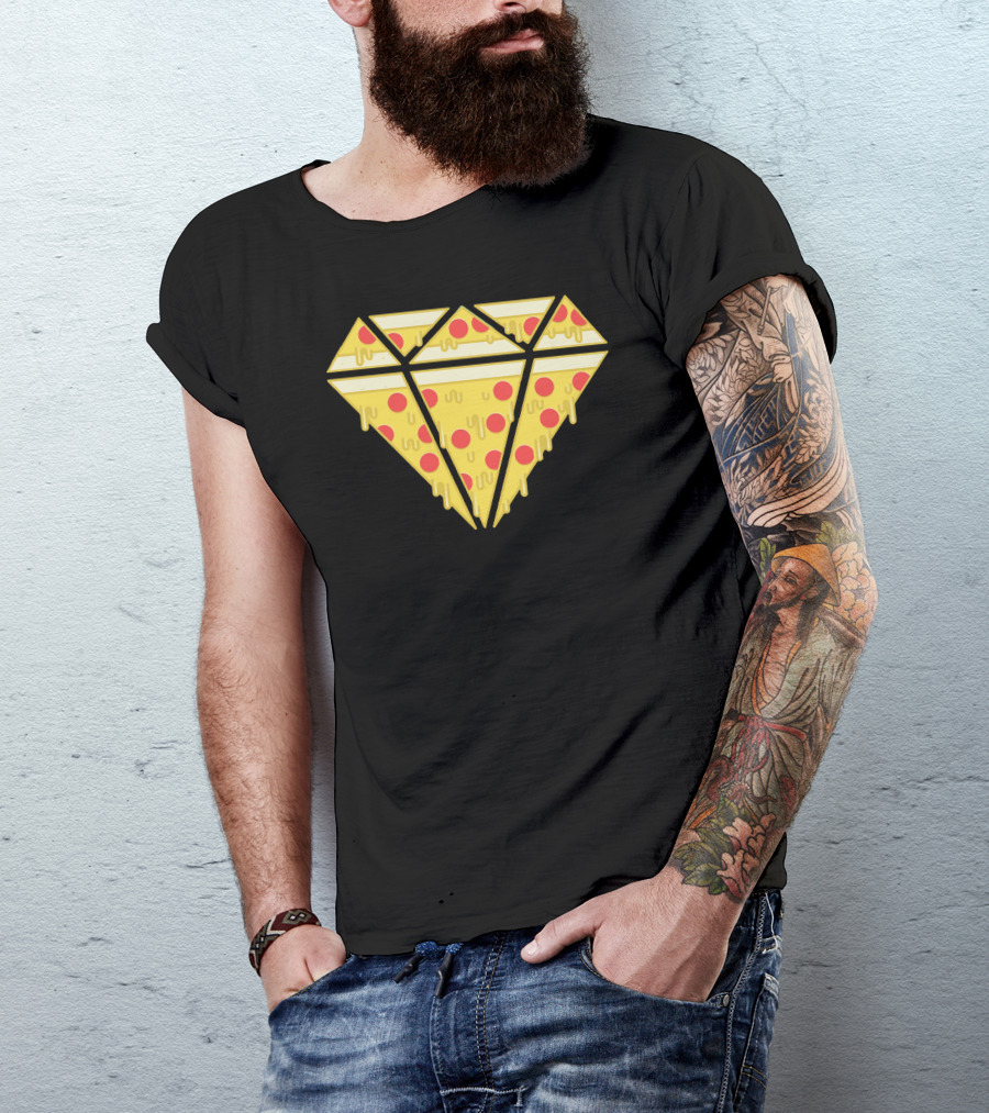 Pizzas Are Forever Diamond Slice Pizza T-Shirt