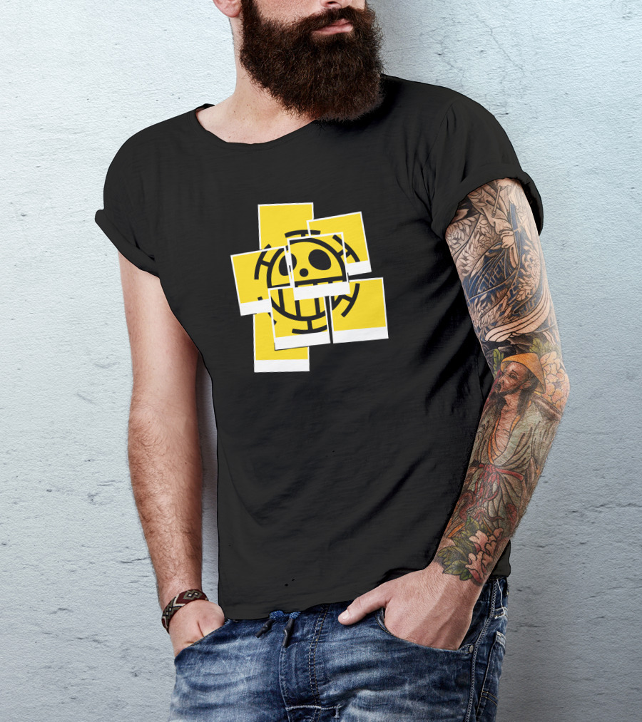 Polarized Law Smiley Yellow Photo Collage T-Shirt