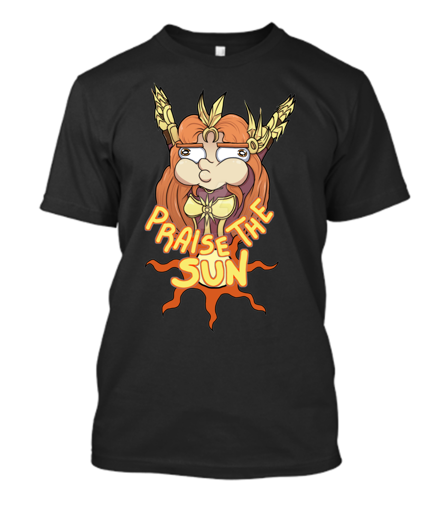 Praise The Sun Warrior Character With Sunburst Background T-Shirt
