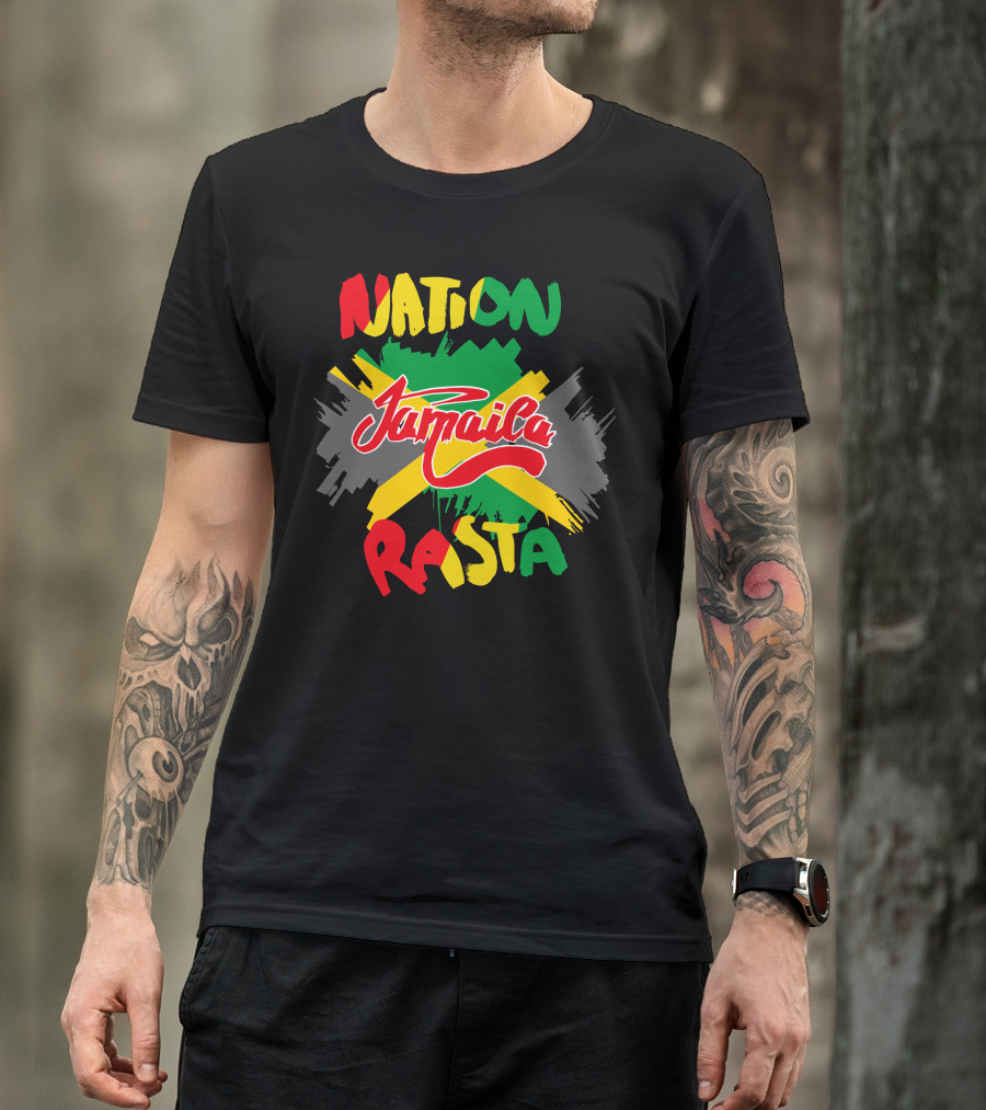 Nation Rasta Jamaica Reggae Dancehall Flag Colors T-Shirt