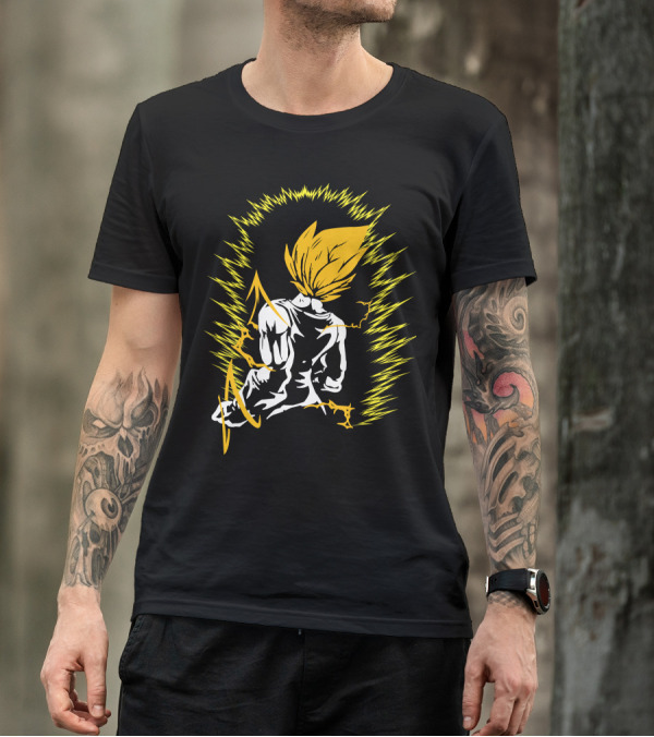 Super Saiyan Vegeta Aura Charge Energy Burst T-Shirt
