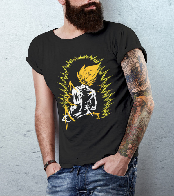 Super Saiyan Vegeta Aura Charge Energy Burst T-Shirt