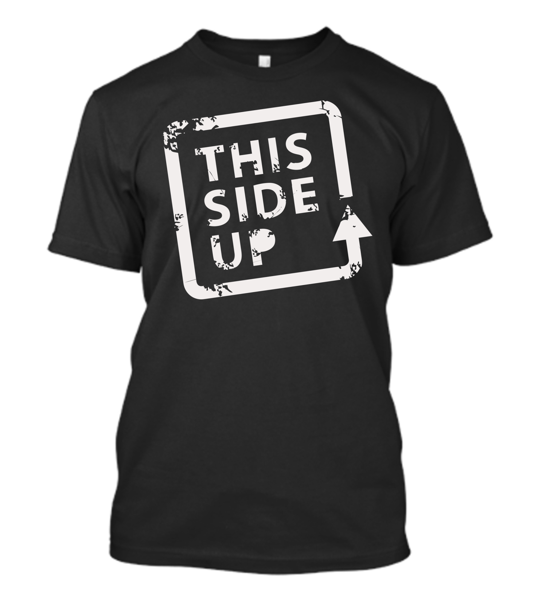 This Side Up Funny Drinking Slogan With Arrow T-Shirt