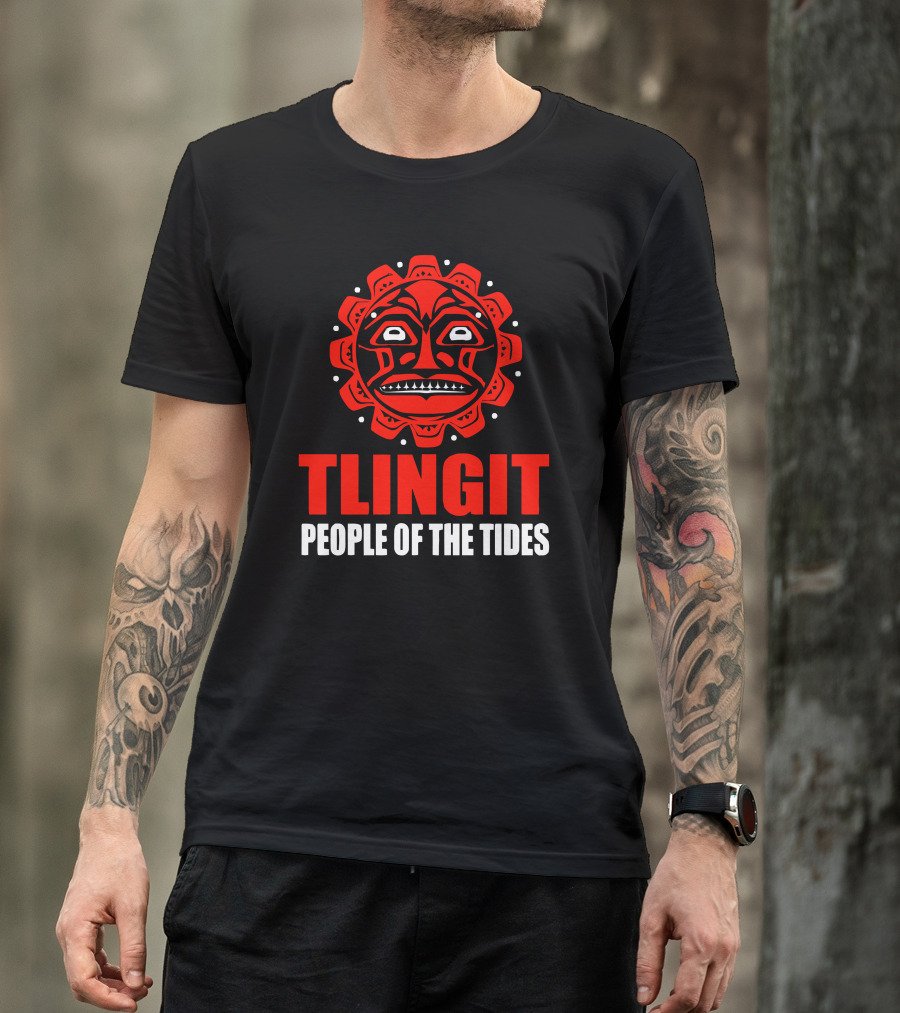 Tlingit People Of The Tides Red Sun Mask T-Shirt