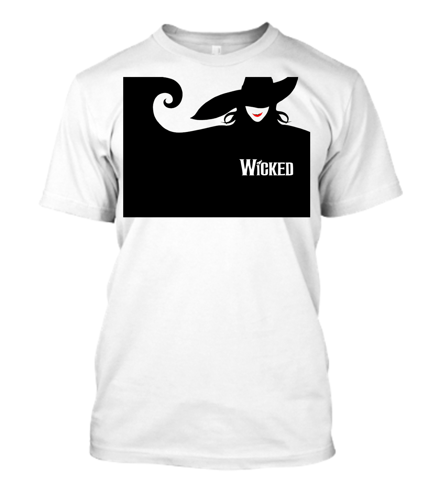 Wicked Musical Witch Silhouette With Red Lips And Hat T-Shirt