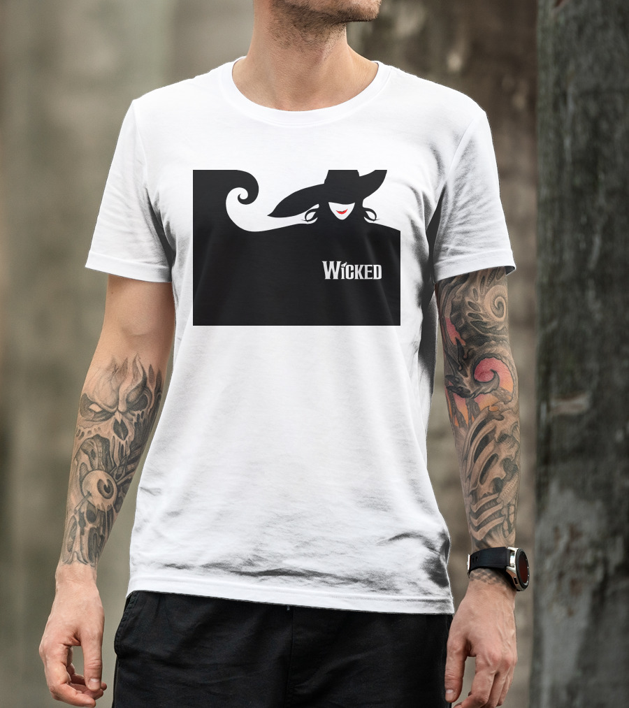 Wicked Musical Witch Silhouette With Red Lips And Hat T-Shirt