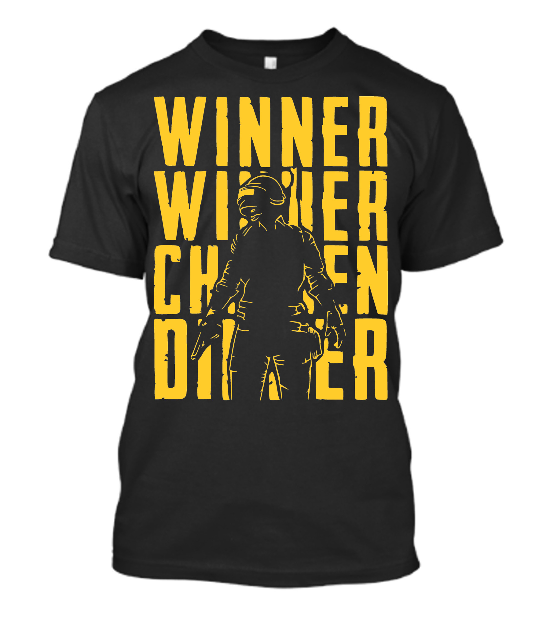 Winner Winner Chicken Dinner PUBG Silhouette Gaming Victory T-Shirt