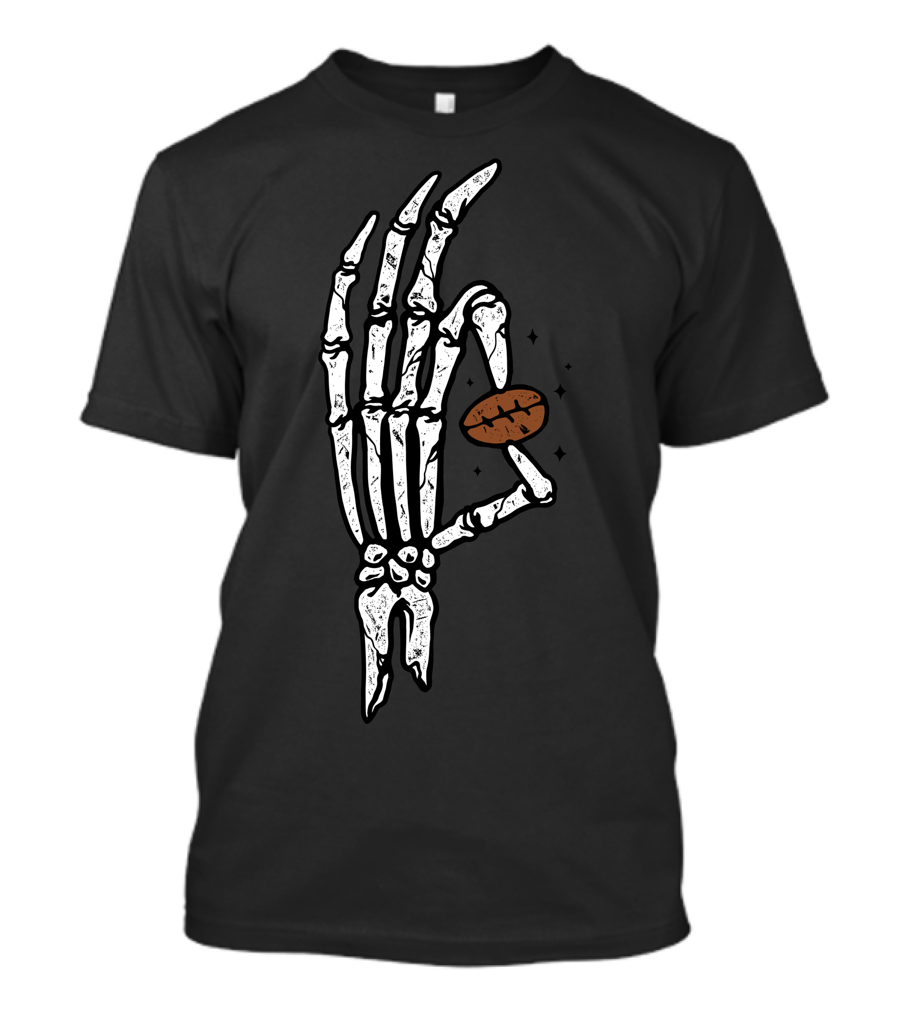 Skeleton Hand Holding Coffee Bean Best Coffee T-Shirt