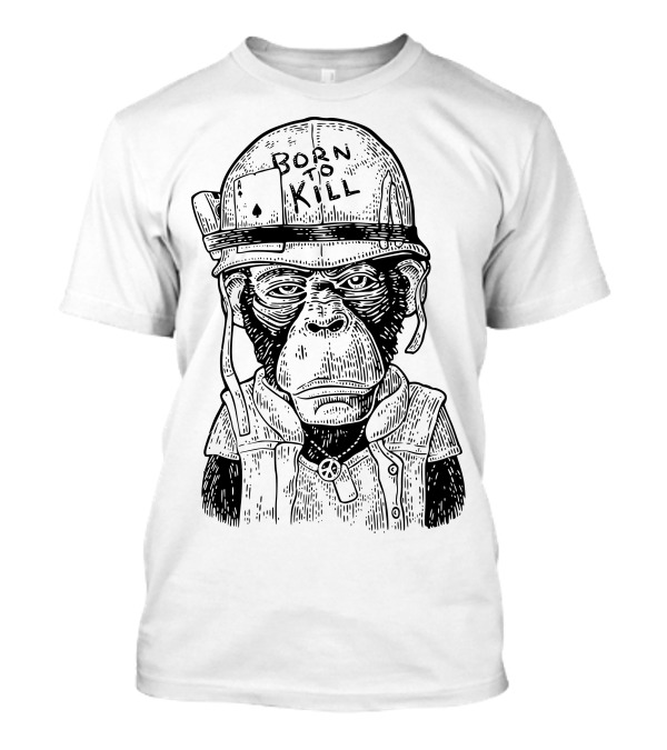 Born To Kill Helmeted Ape T-Shirt