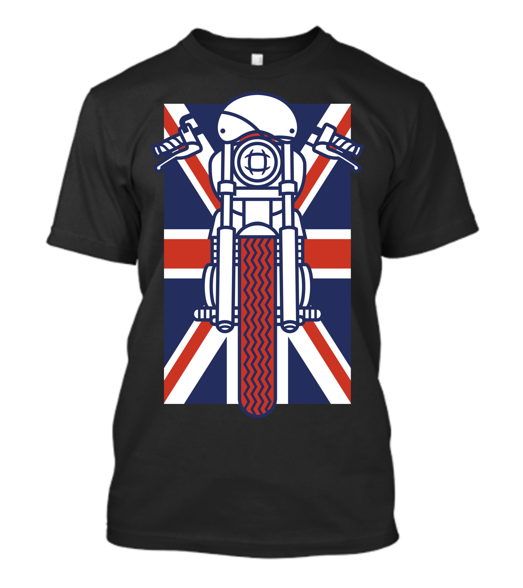 British Biker Union Jack Motorcycle T-Shirt