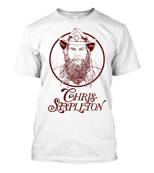 Chris Stapleton Red Western Hat Beard Iconic T-Shirt