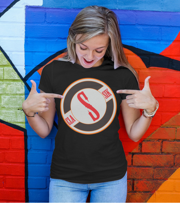 Cla Sik Red S Monogram In Circular Emblem T-Shirt
