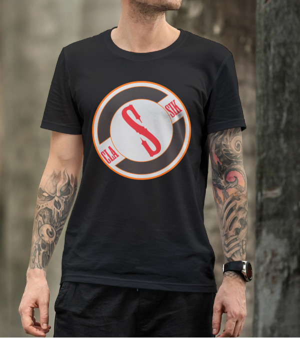 Cla Sik Red S Monogram In Circular Emblem T-Shirt