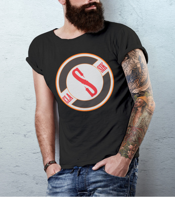 Cla Sik Red S Monogram In Circular Emblem T-Shirt
