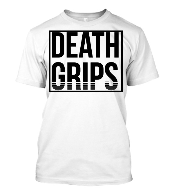 Death Grips Bold Text With Striped T-Shirt