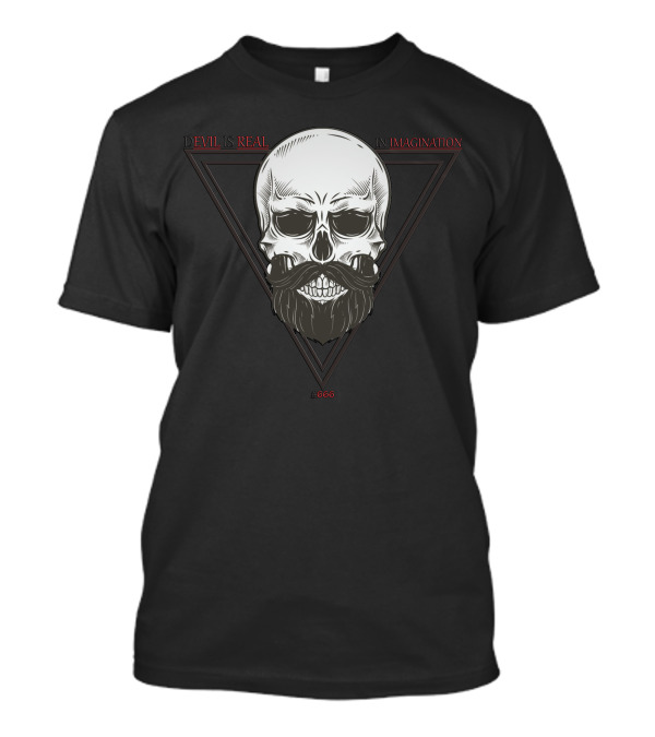 Devil Is Real In Imagination Skull Triangle 666 T-Shirt