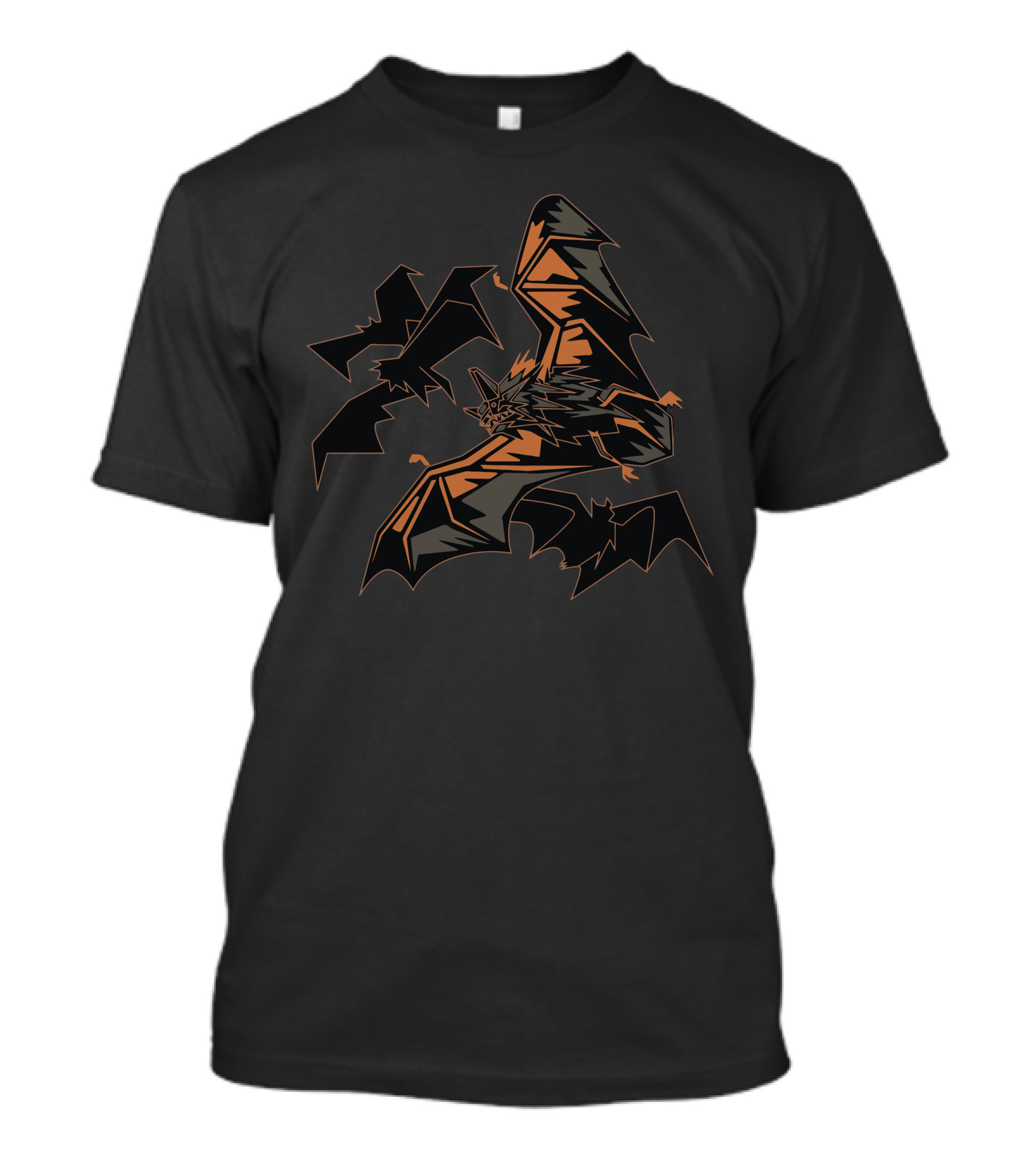 Polygonal Bat Design Geometric Wings T-Shirt