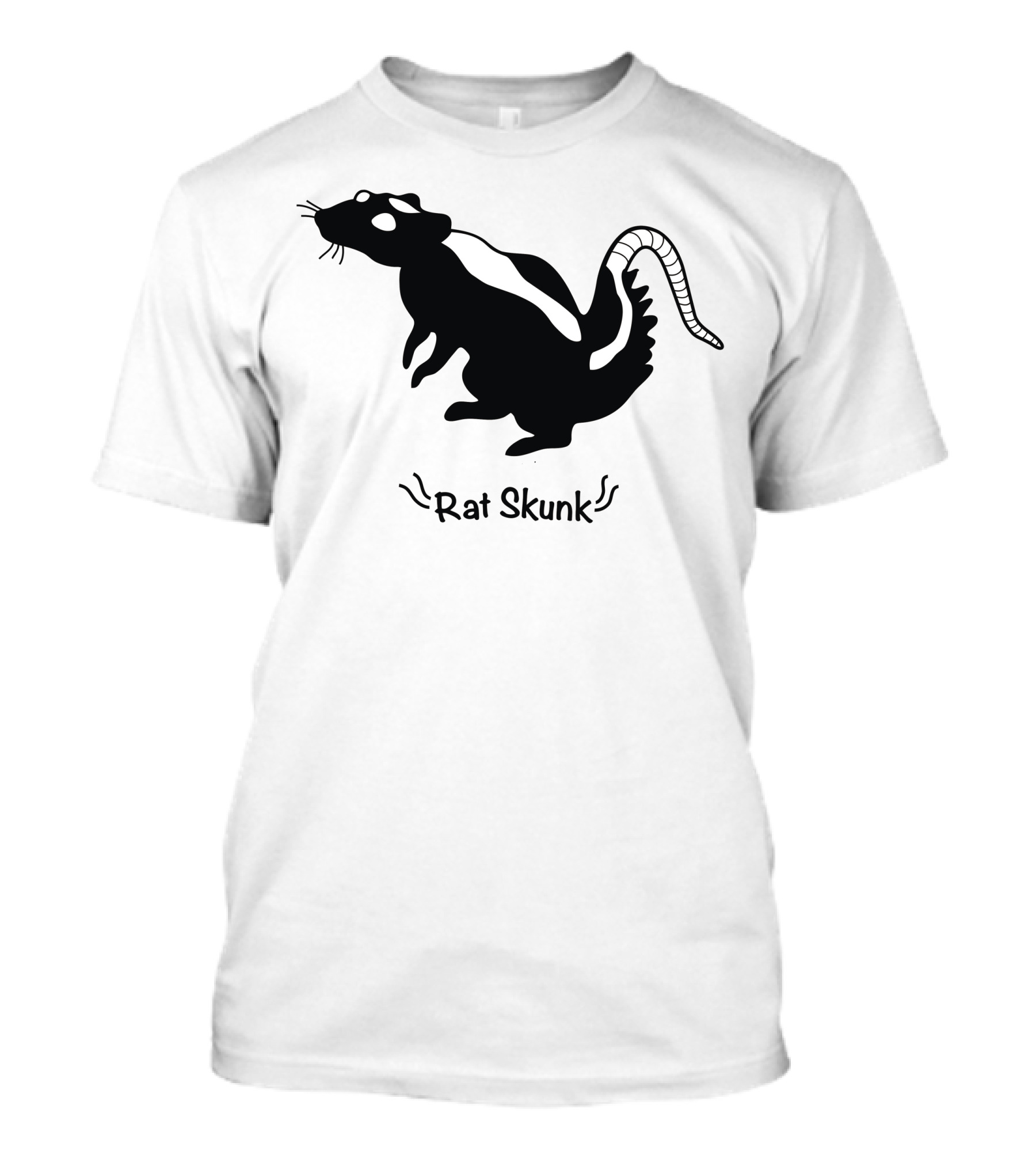 Rat Skunk Stylized Creature With Striped Tail T-Shirt