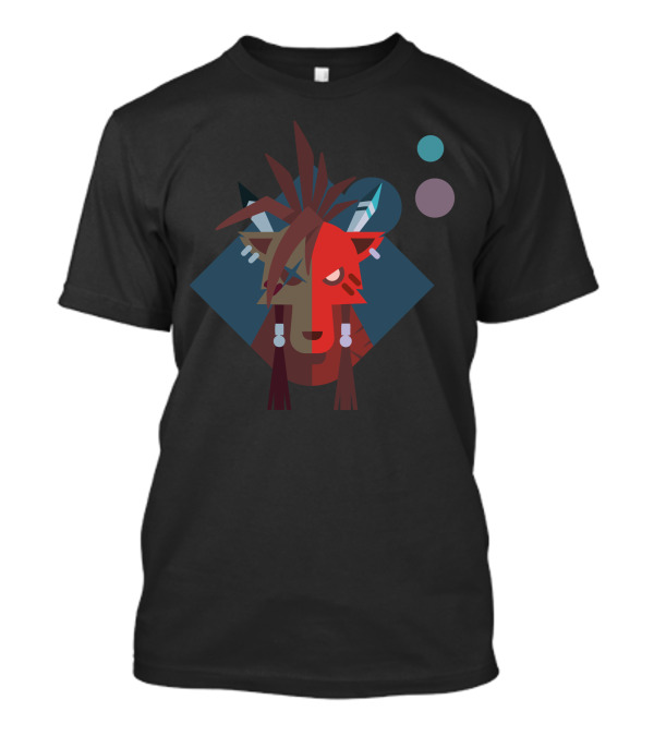 Red XIII Final Fantasy Inspired Geometric T-Shirt